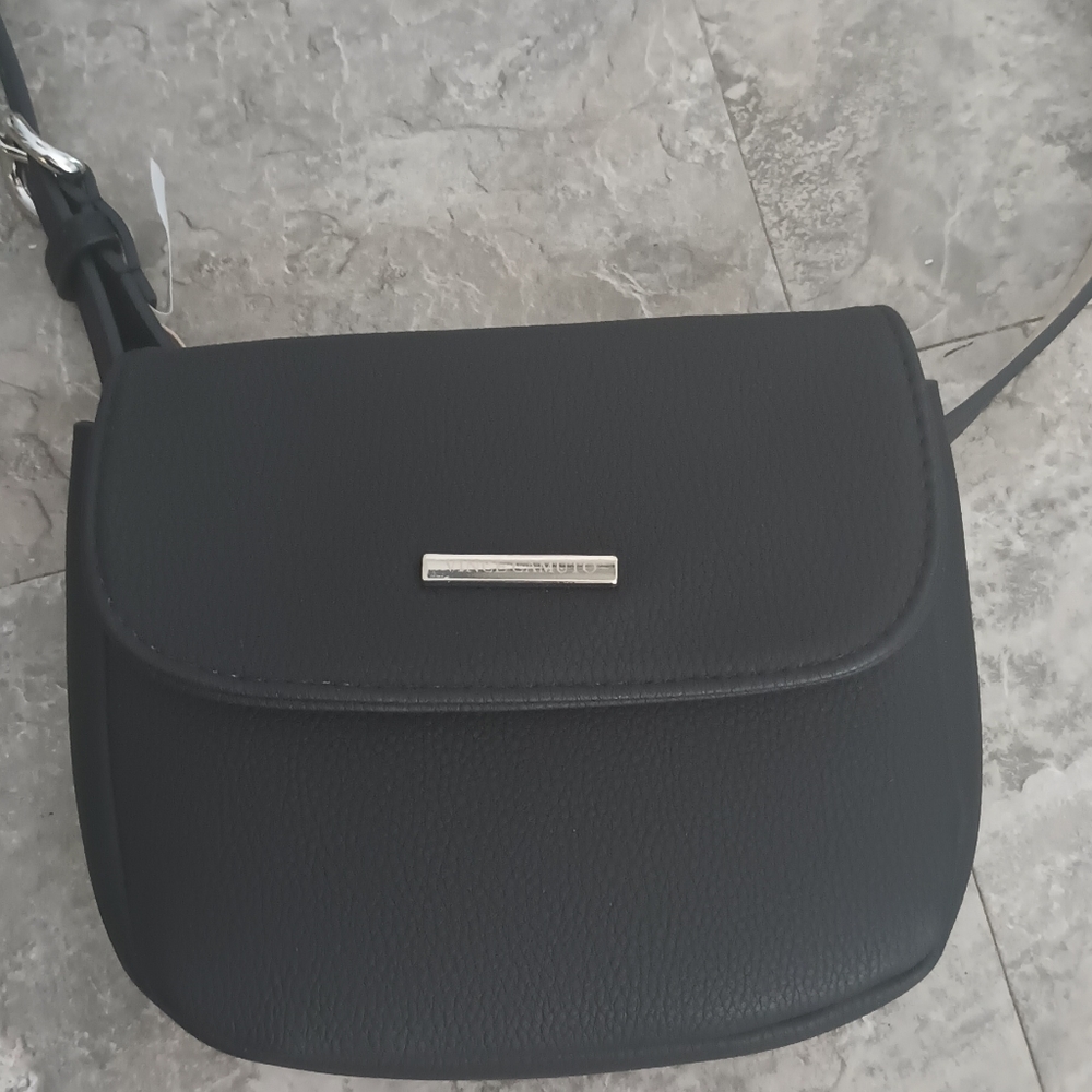 Vince Camuto Handbag Black Matte Textured